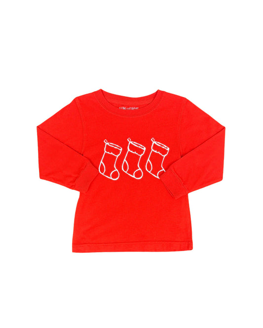 LS Red Stocking Trio T-Shirt