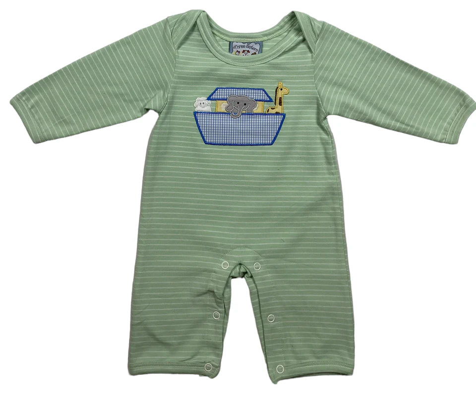 Noah's Ark Applique Boy's Romper