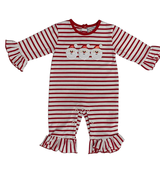 Santa Applique Girls Romper