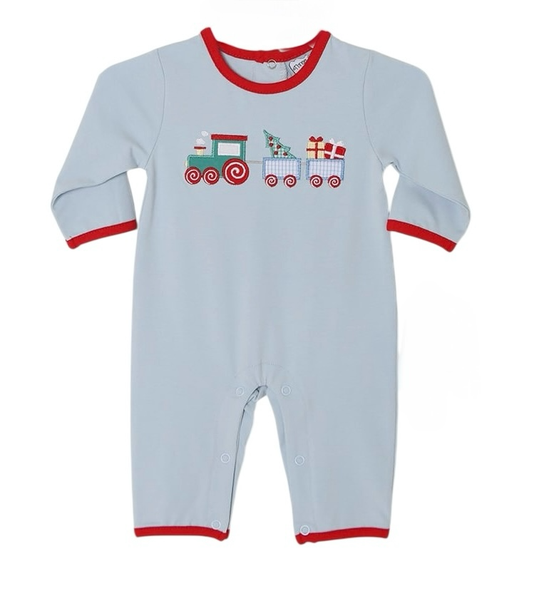 Christmas Train Boys Romper