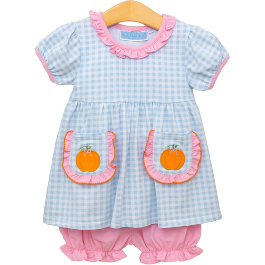 Pumpkin Ruffle Short Set