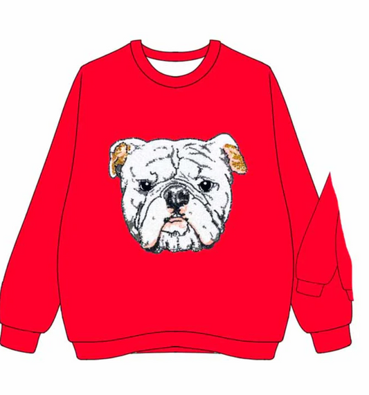 Sequin Bulldog Sweatshirt