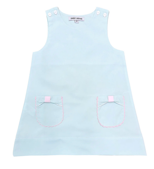 Mint Bow Pocket Dress