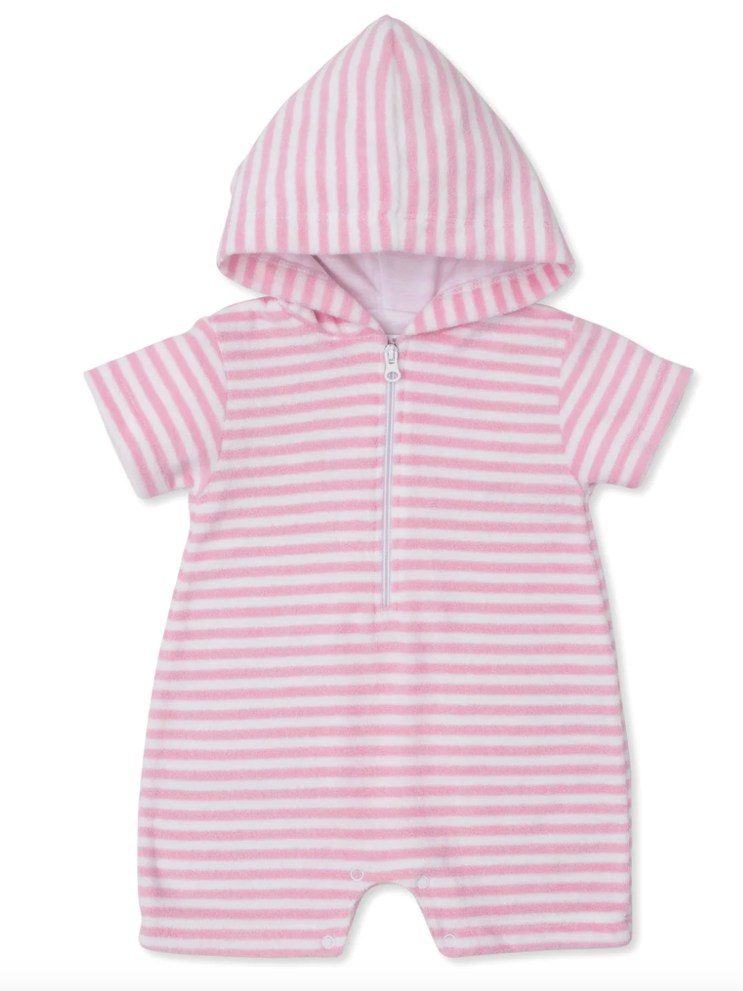 Cabana Terry Stripes Pink Romper