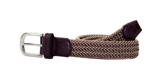 Boys Country Club Stretch Belt- Saddle