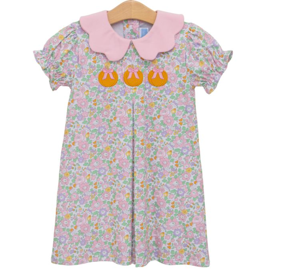 Pumpkin Floral Dress