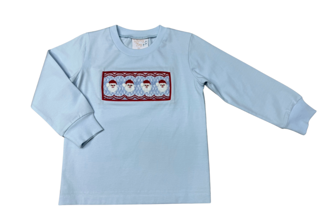 Santa Baby Smocked Long Sleeve Shirt