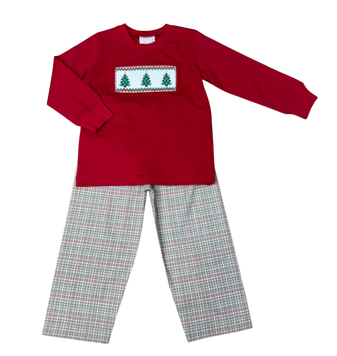 Christmas Tree Trio Smocked Pant Set