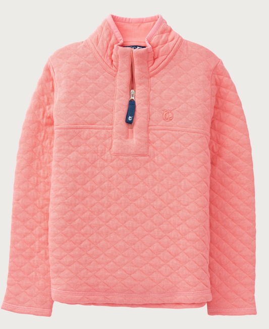 Girls Quilted Zip Pullover