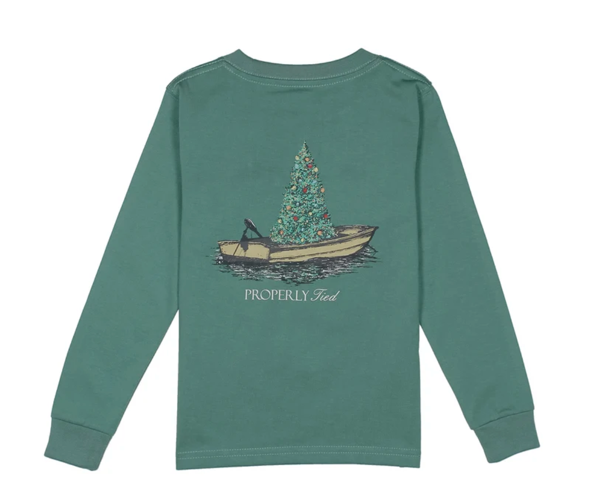 Boys Jolly Boat LS Marine Green