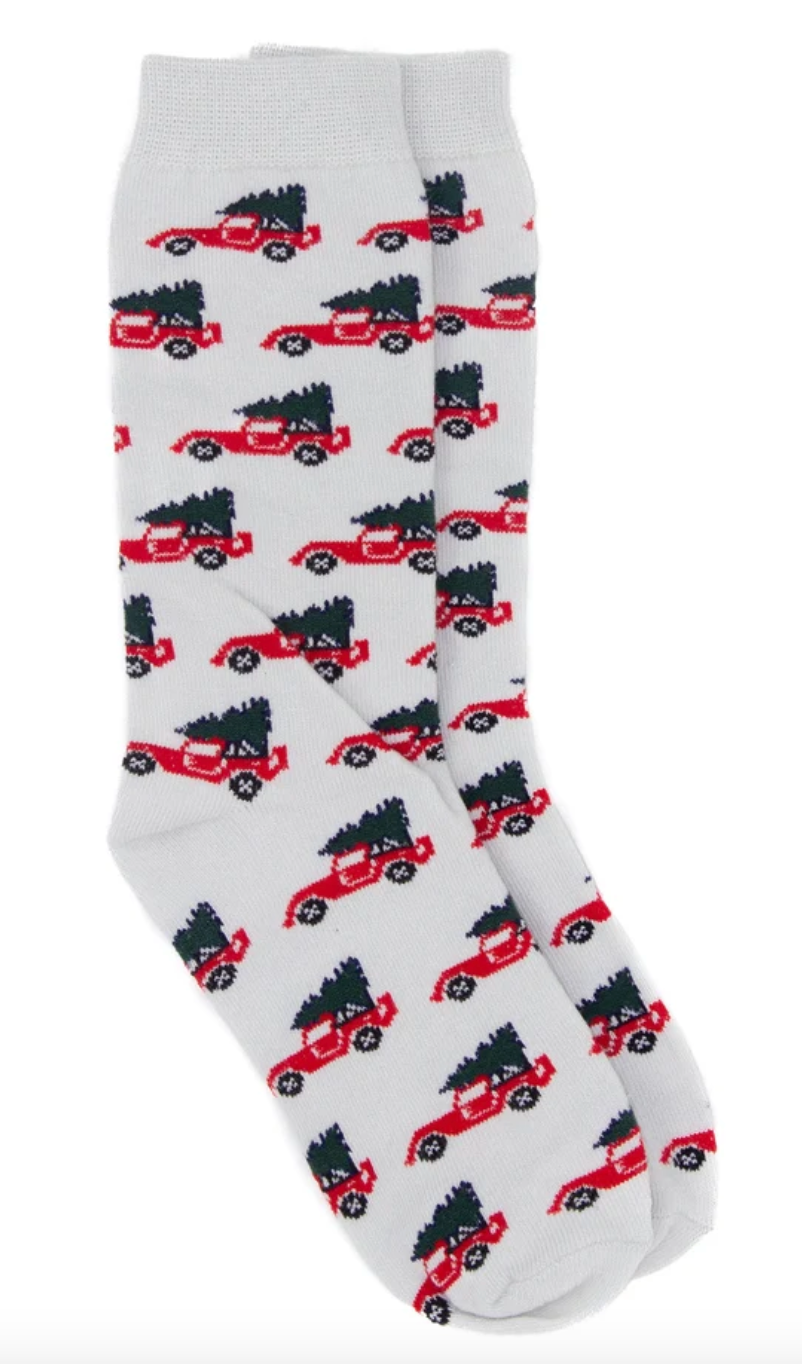 Boys Lucky Duck Sock Christmas Truck