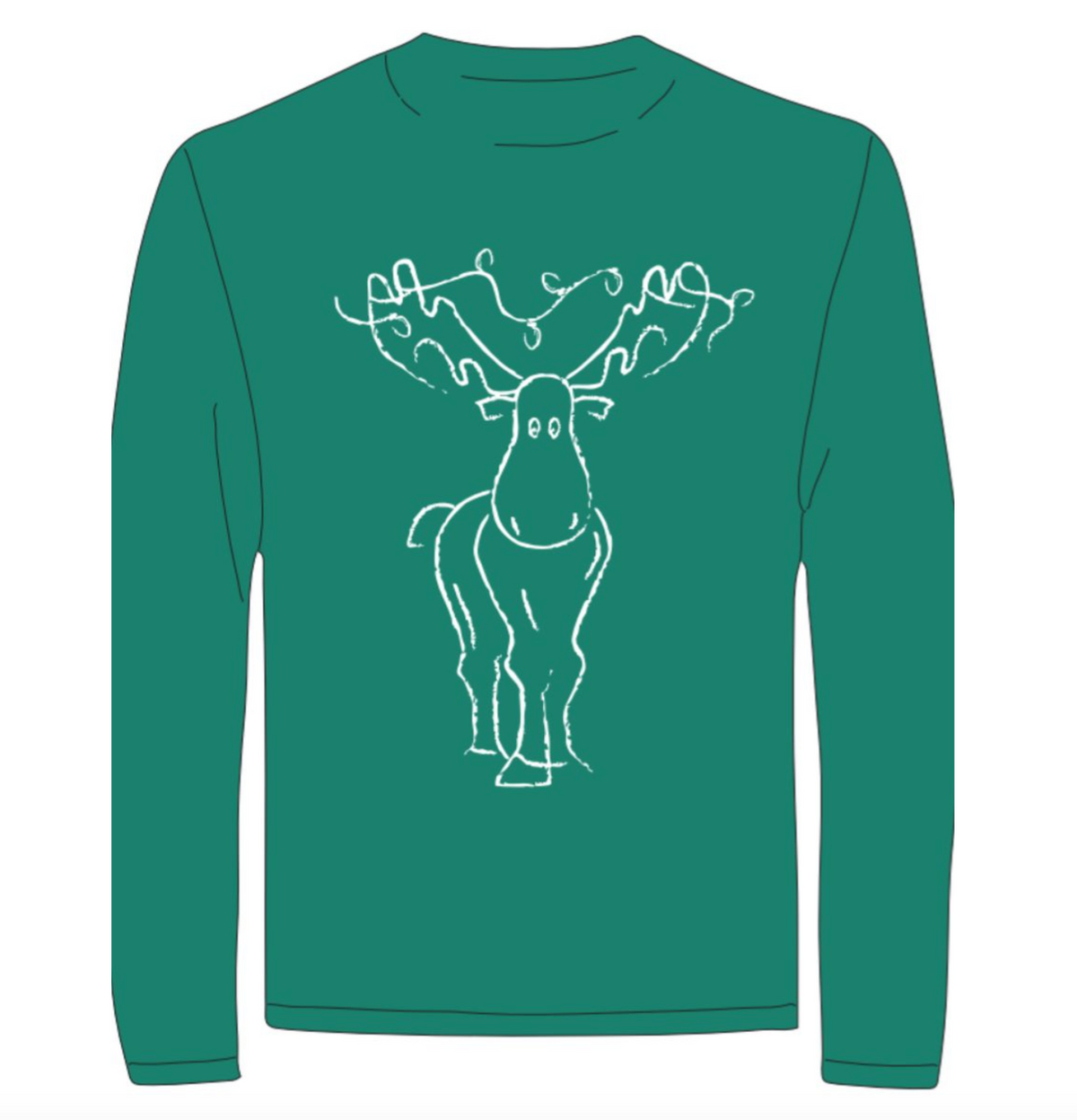 LS Green Moose T-Shirt