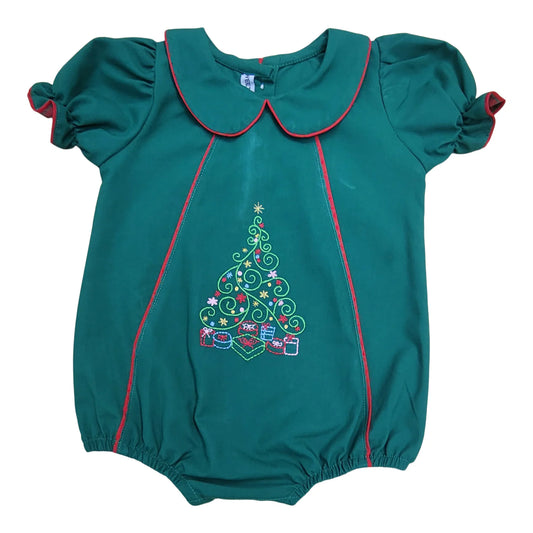 Christmas Tree Embroidered Green Bubble