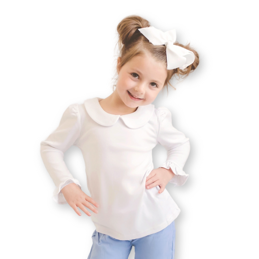 Peter Pan Collar Girl's Shirt