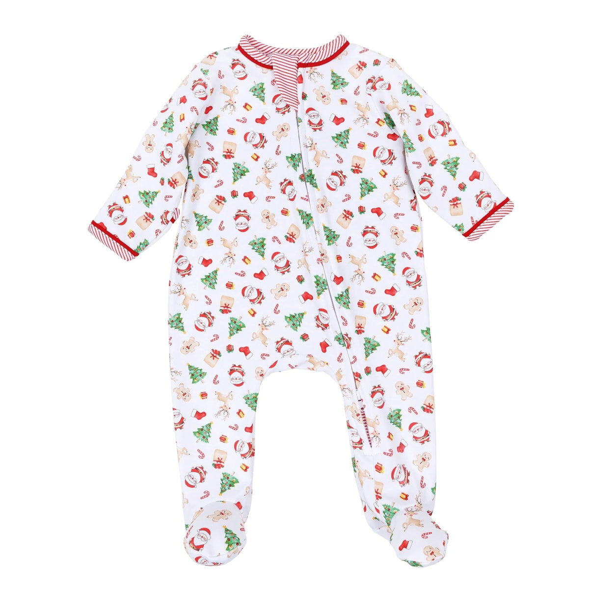 Christmas Magic Print Zip Footie