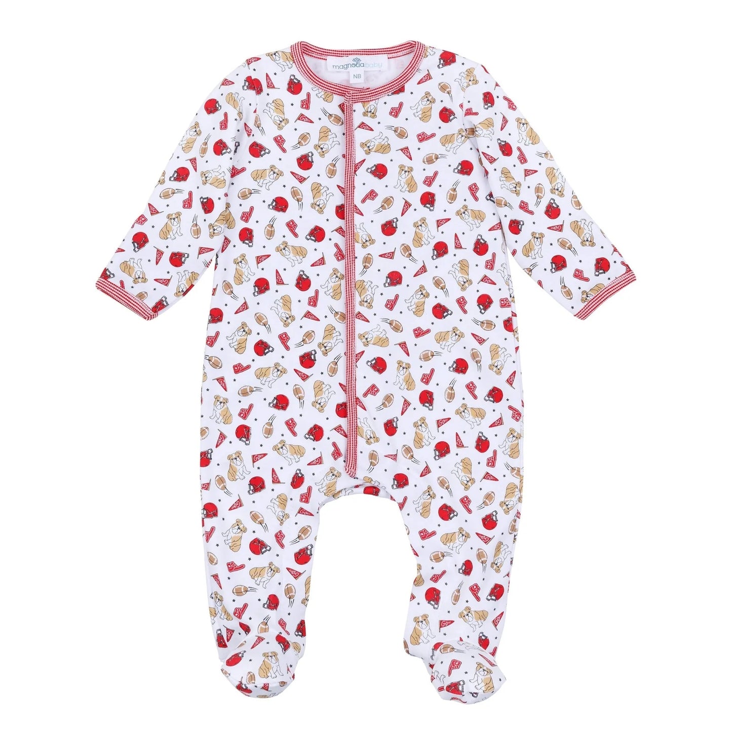 Go Dawgs! Printed Zipper Footie