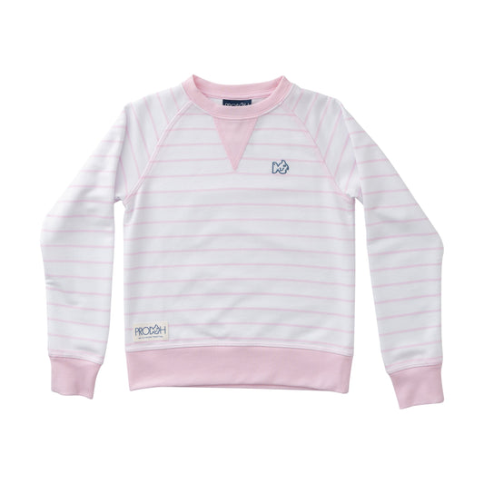 Pink Tuelle Stripe Crew Control Sweatshirt
