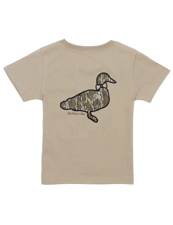 Boys Mossy Oak Camo Logo SS T-Shirt
