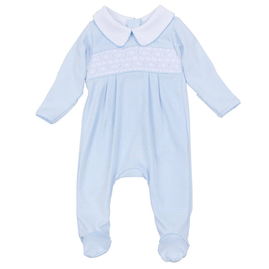 Willow & Walker's Smocked Collared Footie