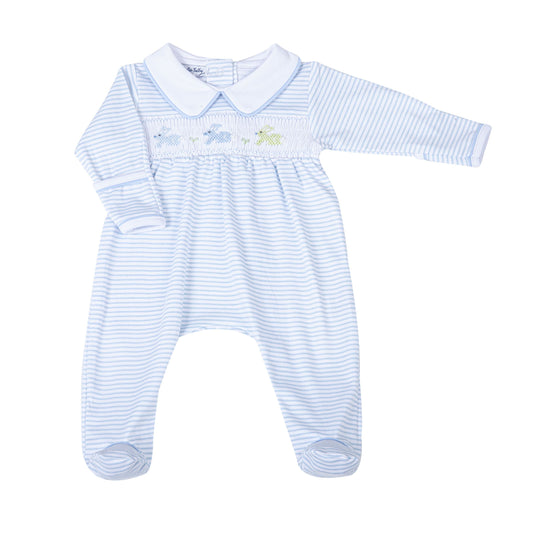 Hoppity Hop Classics Smocked Boy Footie